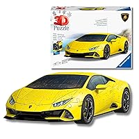 Ravensburger - Puzzle 3d Lamborghini Giallo | Puzzle 3d Per Adulti E Bambini A Partire