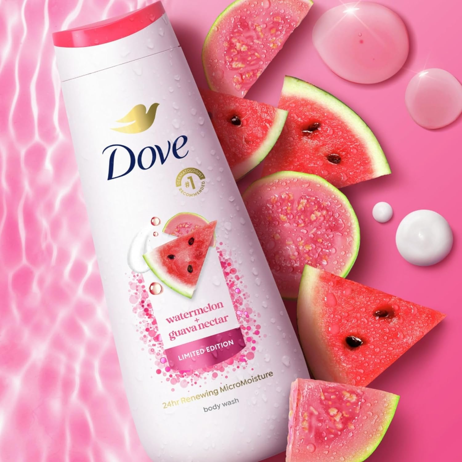 Dove Limited Edition Renewing MicroMoisture Body Wash | Summer Scents (Watermelon + Guava Nectar)