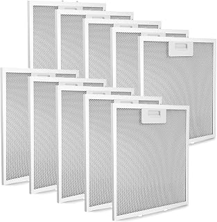 LEIFIDE 10 Pack Compatible with W10169961a Range Hood Grease Filter Replacement, 5 Layer Aluminum Mesh Vent Hood Filters Compatible with W10169961a, 12 x 10.5 Inch (305 x 267 Mm)