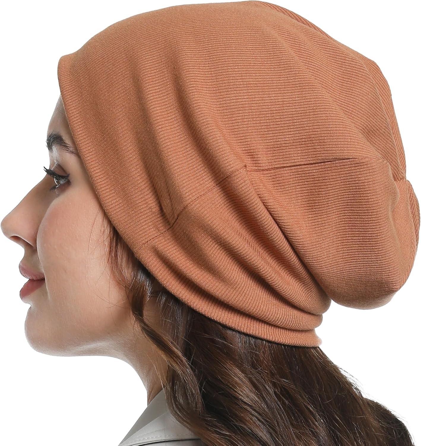 Slouchy Beanie for Women Men, Cotton Knit Winter Warm Beanies Hat, Windproof, Lightweight, Slouch Knitted Skull Cap