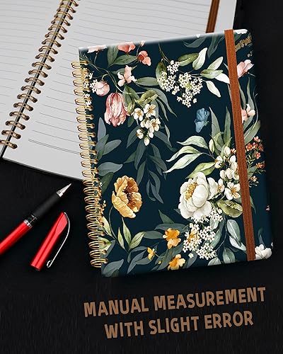 Miniatura 6 de Cuaderno de escritura en espiral a rayas, diario universitario forrado de tapa dura A5 para mujeres y niñas, encuadernación fuerte de doble alambre