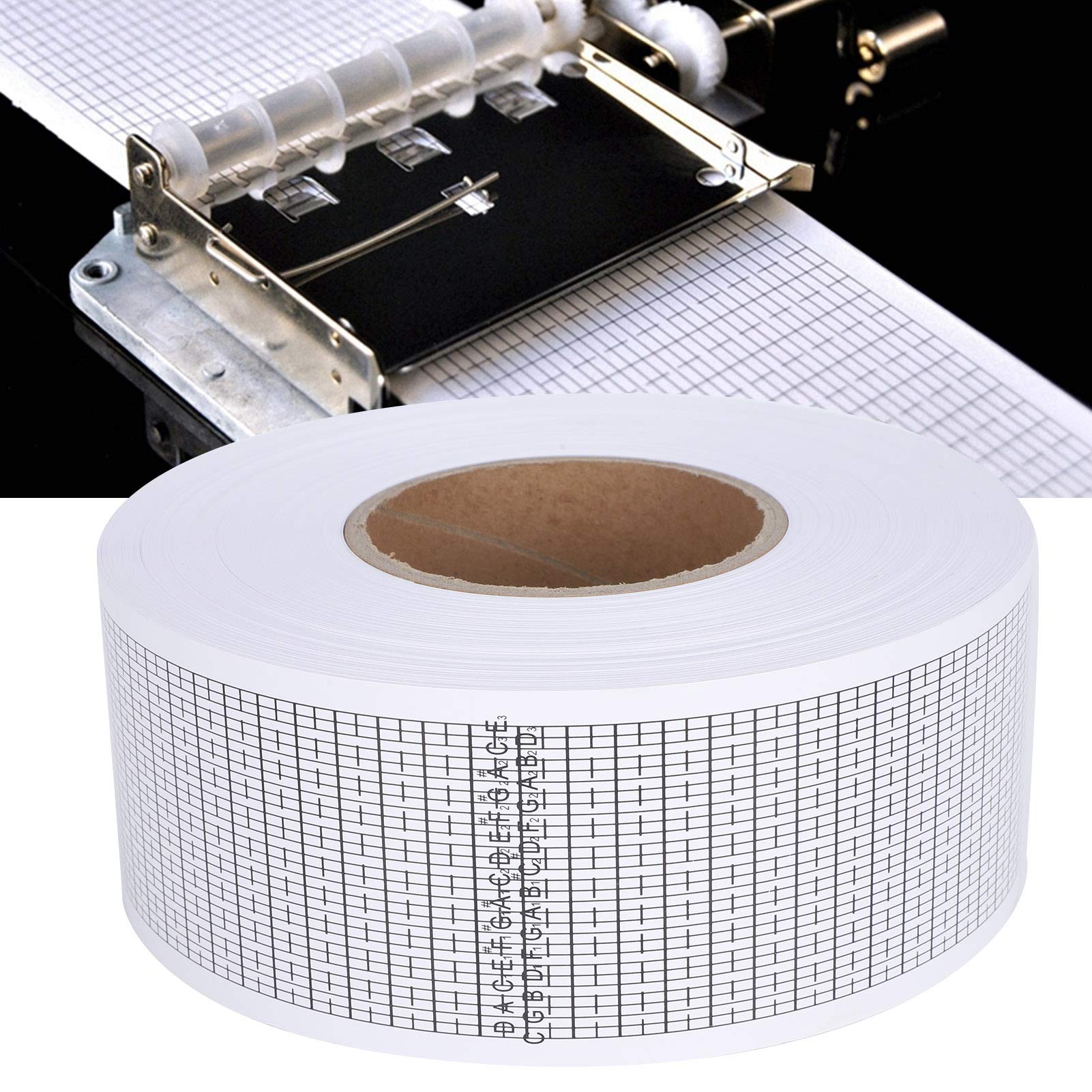 50m 15/30 Note Tiras En Blanco de Caja de Múdica DIY Hoja de Música Con Manivela En Blanco Cinta de Partitura Perforada Artesanía Amantes de Los Músicos Regalos(30 Note)