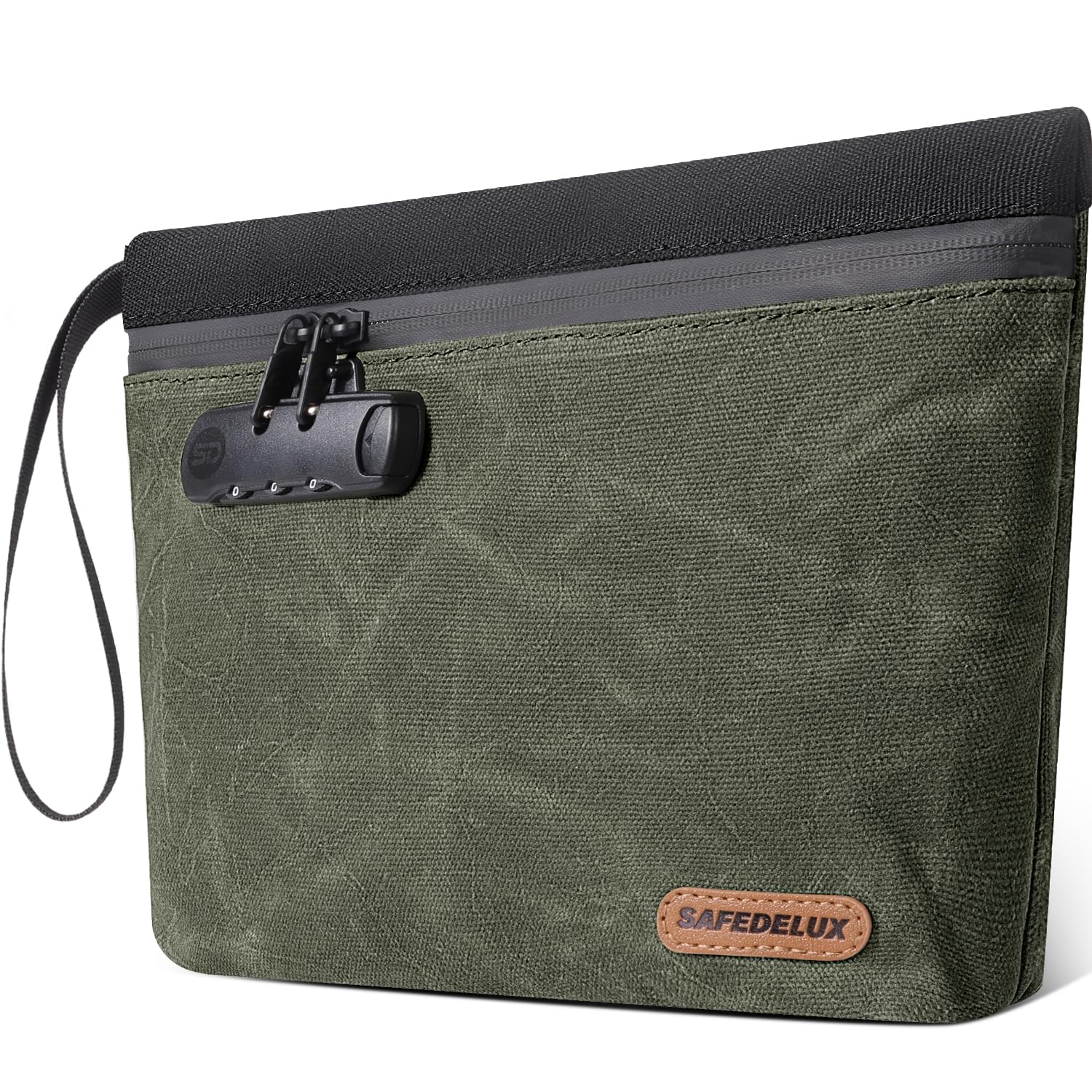 Lock Travel Pouch with Combination Lock & Activated Carbon—Waterproof Zipper, Carbon Lined for Home Storage & Gifts (Dark Green)-image-38