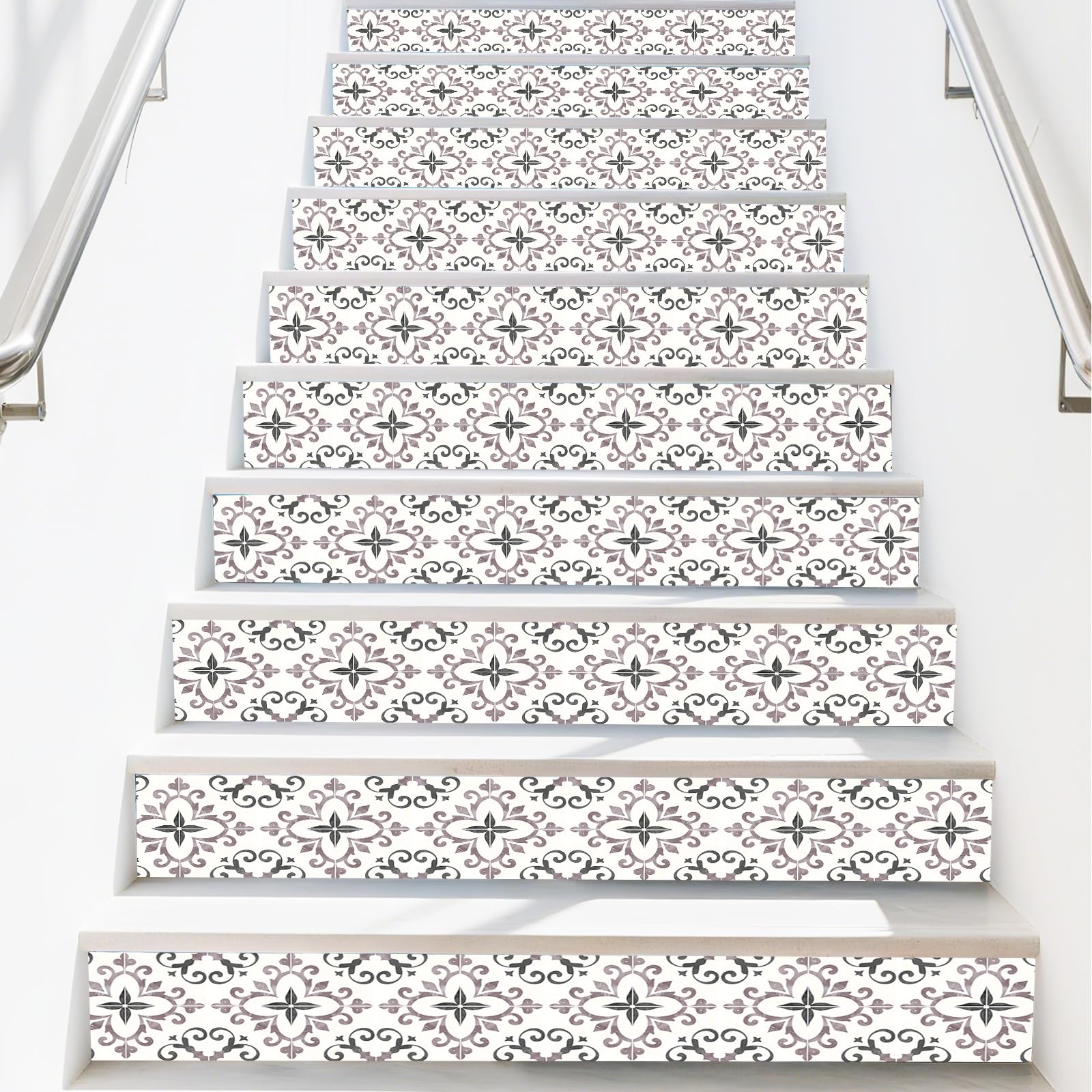 Autocollants contremarches escalier PLIGREAT : oubliez les marches ternes grâce au style marocain