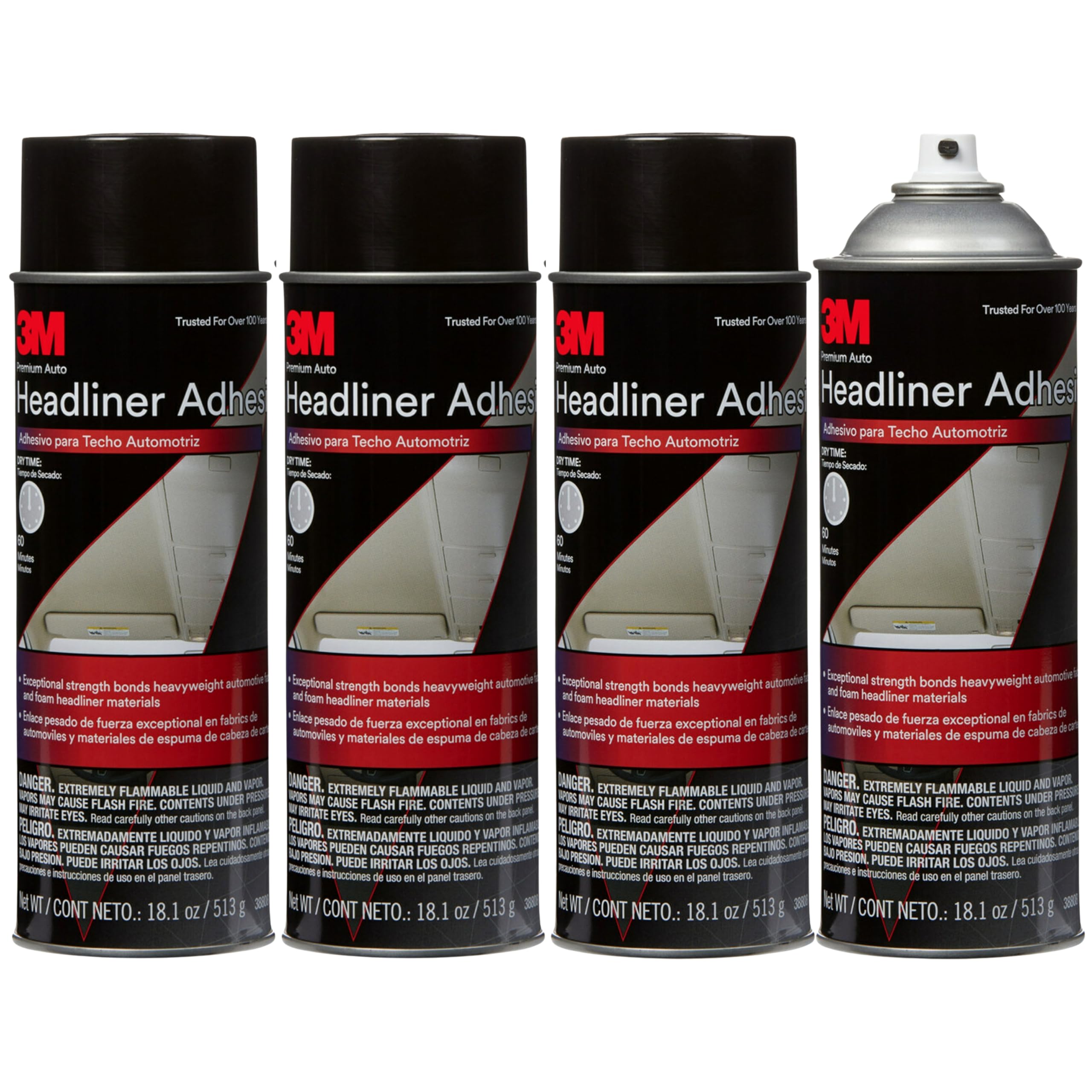 3M Headliner & Fabric Adhesive Spray 4-Pack