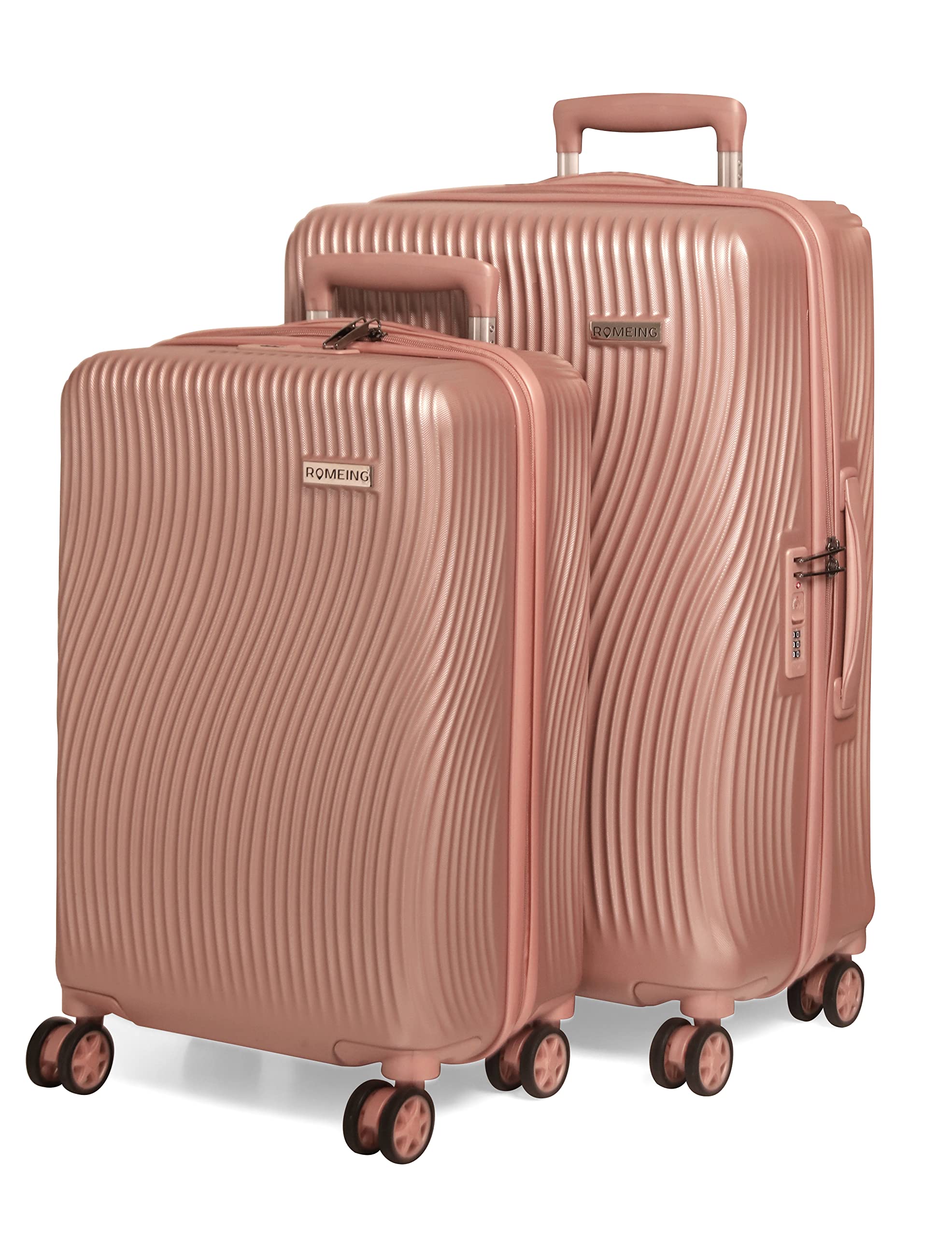 Milano 20, 24 inch, Set of 2, Polycarbonate Luggage, Hardsided, (Rose Gold 55 and 65 cms) Small & Medium Trolley Bag | 8 Spinner Smooth Wheels | TSA Lock | Unbreakable | Men & Women-image-37