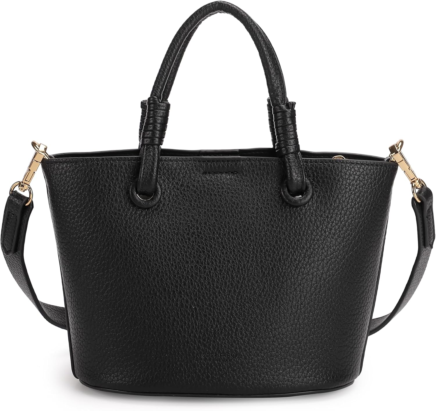 Women's handbag, artificial leather bucket wallet, women's top handle, shoulder bag strap, detachable small wallet