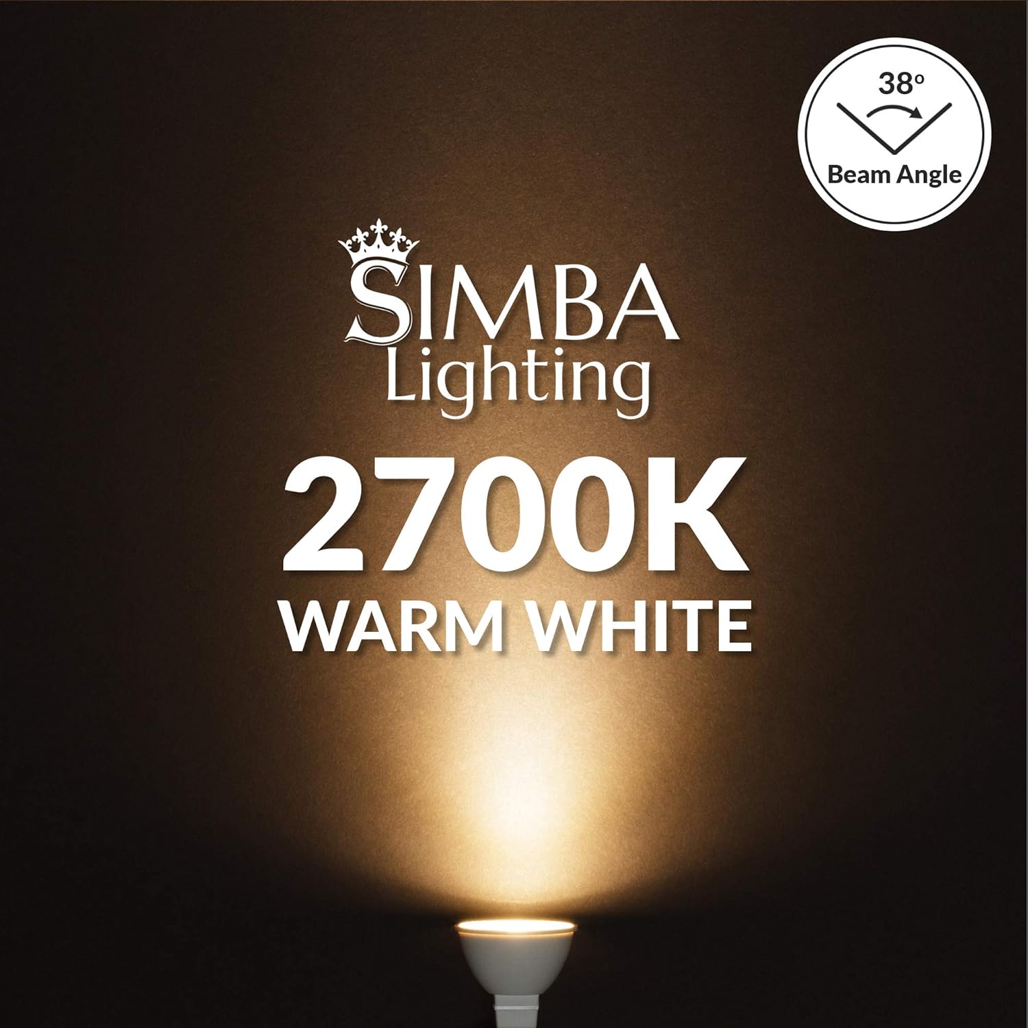 Simba Lighting LED MR16 3.5W 12V Light Bulb (10 Pack) 20W Halogen Spotlight Replacement for Landscape, Accent, Track Lights, Desk Lamps, BAB C, GU5.3 Bipin Base, 2700K Warm White, Not Dimmable