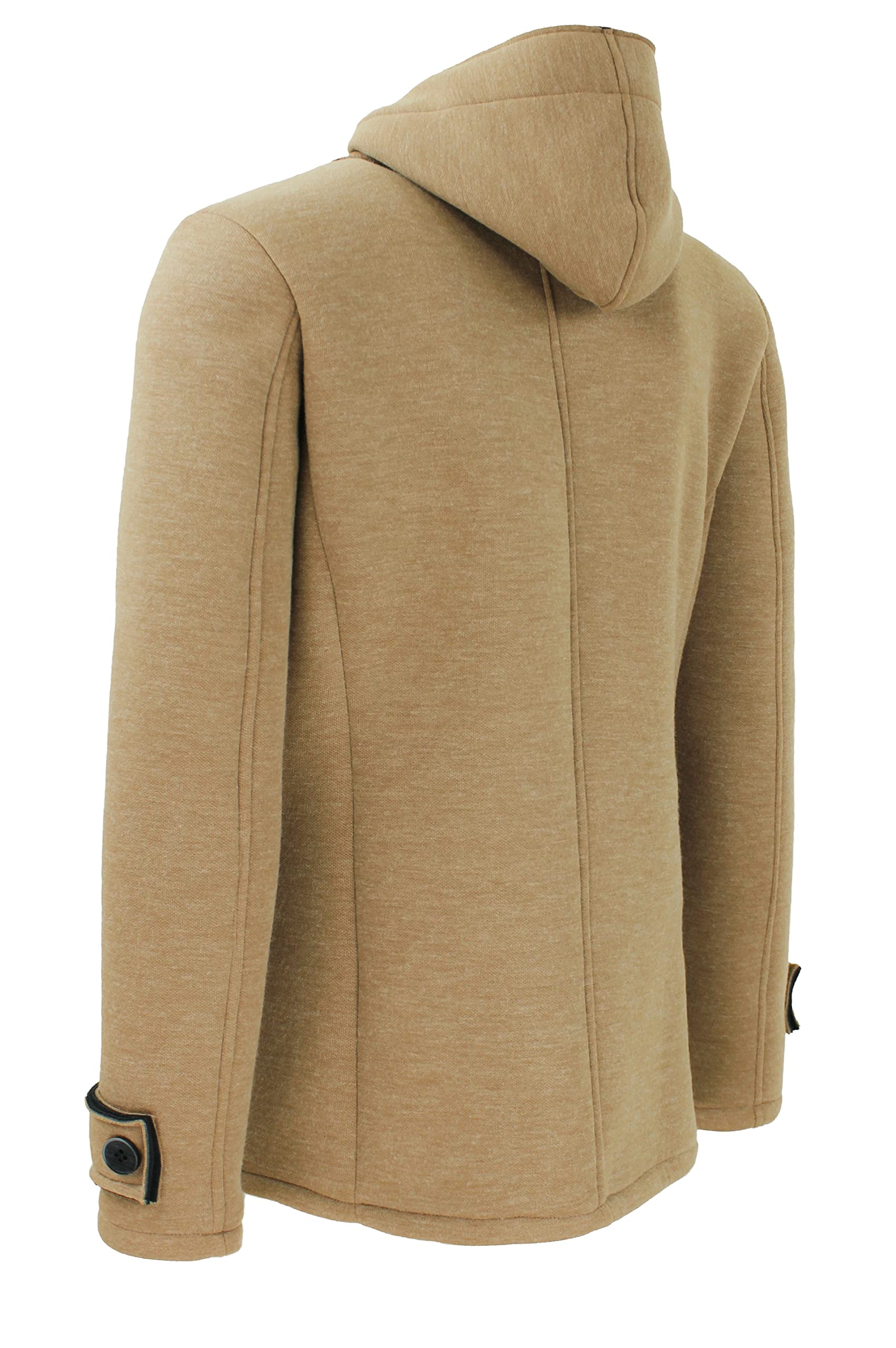 Evoga Cappotto giacca uomo verde doppiopetto slim fit giubbotto autunno inverno con cappuccio