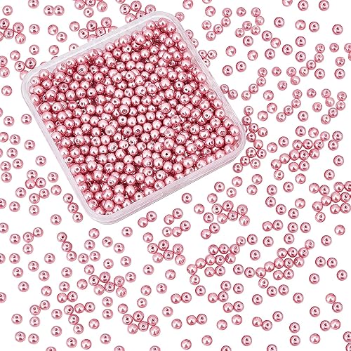 Pandahall Elite perlas pequeñas redondas brillosas Canutillos surtidos de raso para joyas Paquete de caja redonda Vidrio Rosado cameo 4mm Pandahall Elite perlas pequeñas redondas brillosas Canutillos surtidos de raso para joyas Paquete de caja redonda Vidrio Rosado cameo 4mm