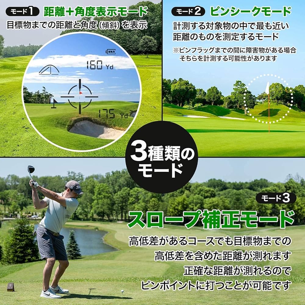 Amazon.co.jp: PEAKPULSE ゴルフ用 レーザー距離計 距離測定器