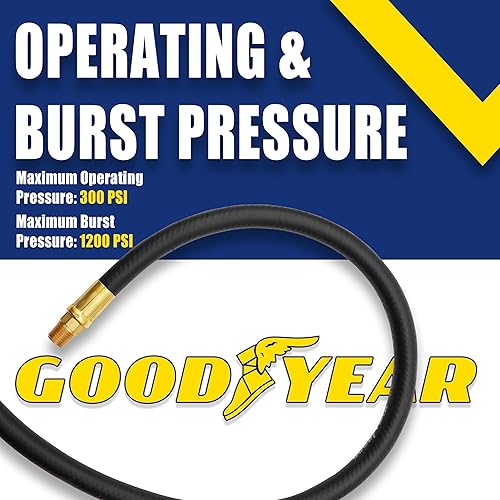 Vista 7 de Grip Manguera de aire híbrida de 50 pies x 3/8 pulgadas, 300 PSI, ligera, baja fricción, reducción de torceduras, latón macizo de 1/4 pulgadas NPT