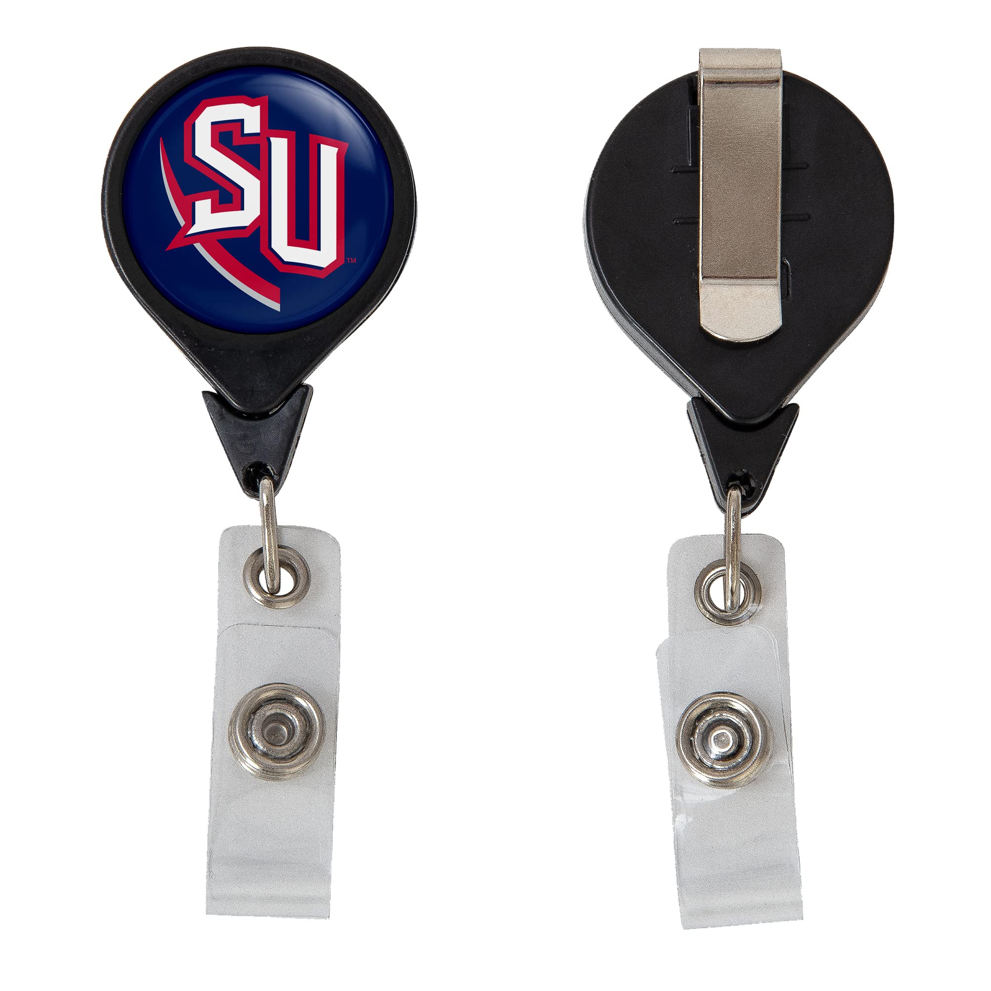 Desert Cactus Shenandoah University Retractable Badge Holder SU Hornets ID Reel with Ticket Clip for Lanyard, Work, School & Office Access