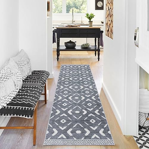 Miniatura 6 de KILOCOCO Alfombra de pasillo lavable para pasillos, alfombra de pasillo antideslizante, envejecida, alfombra de pasillo para lavandería, alfombra de