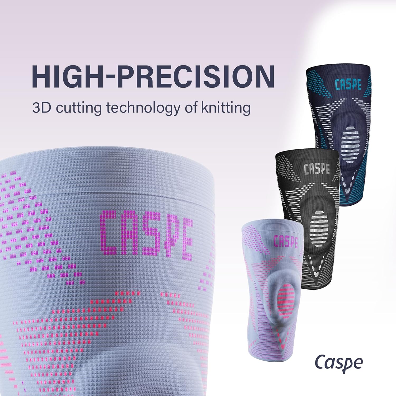 Caspe 2 Pack Compression Knee Brace for Women & Men – Pain Relief Support with Patella Gel Pads & Side Stabilizers – Knee Sleeve for Running, Workout & Arthritis (Pink, Small)