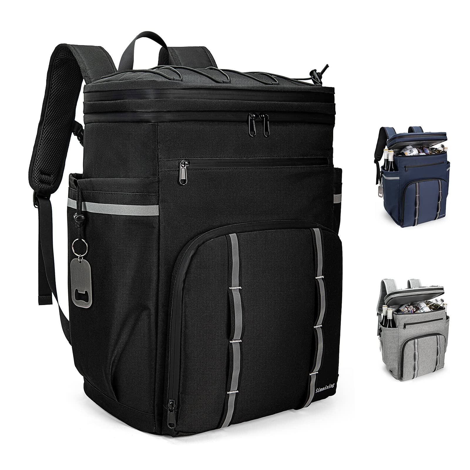 Backpack Coolers Insulated Leak Proof, 45 Cans Beach Cooler Backpack, Large Capacity Ice Chest Backpack, Waterproof Soft Cooler Bag Lunch Backpack for Men Women Camping Hiking