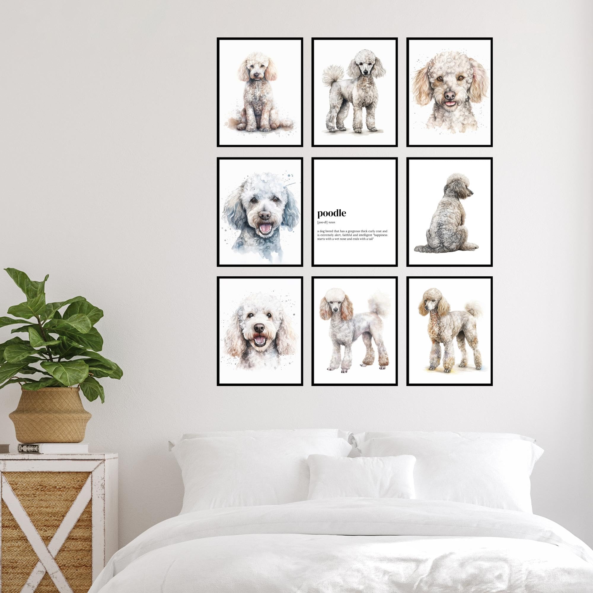 Amazon.com: BigWig Prints - Poodle Wall Art, Dog Room Decor, Cute