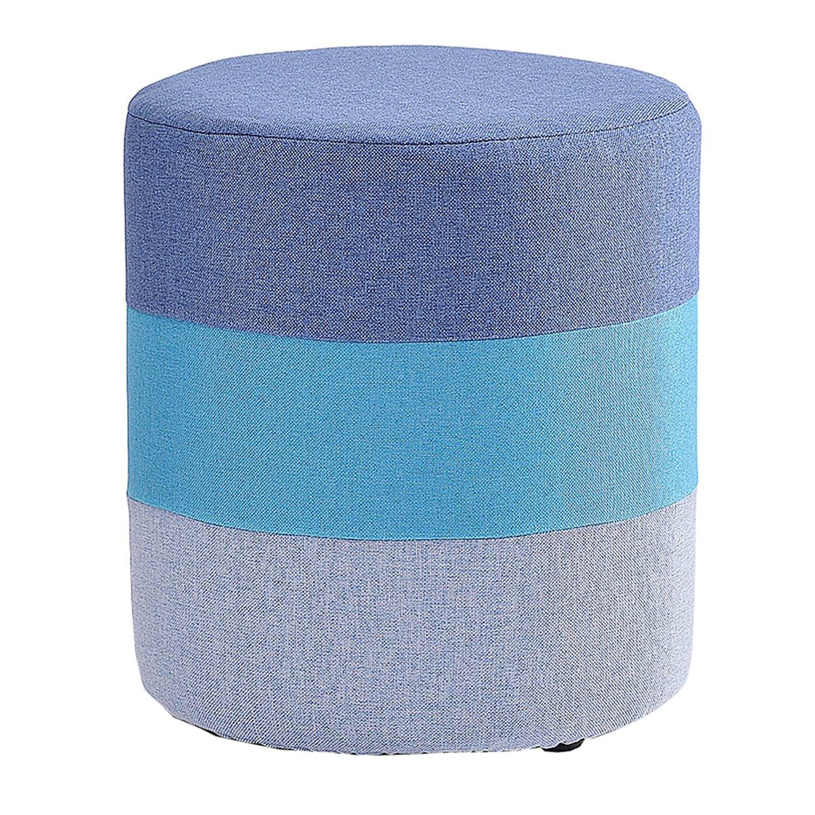 Reposapiés de alta elasticidad azul con tejido transpirable y base de madera maciza