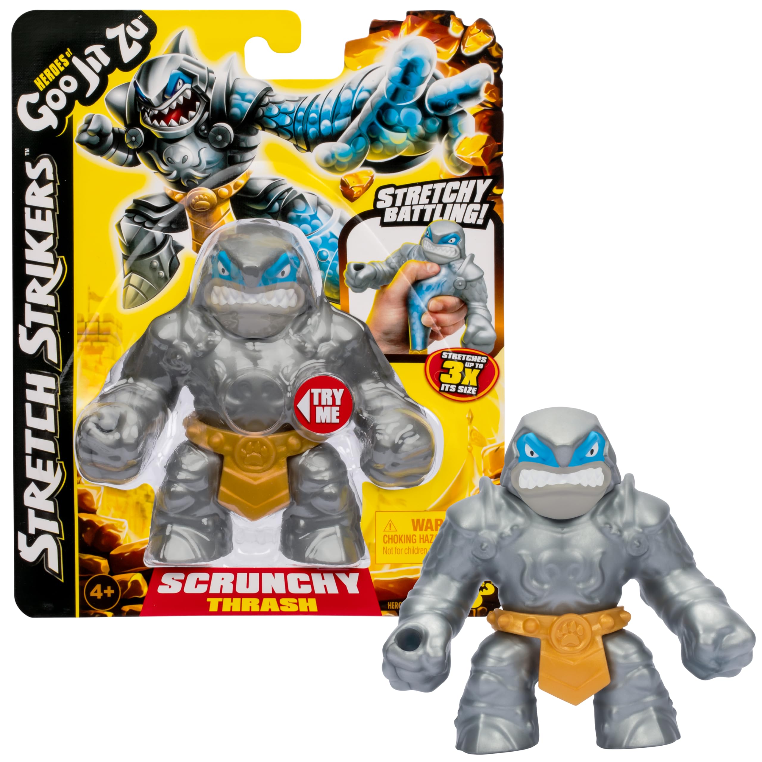 Heroes Of Goo Jit Zu Actionfigur Blazagon – Dehnbare Stretch-Strikers Figur Zum Quetschen & Ziehen