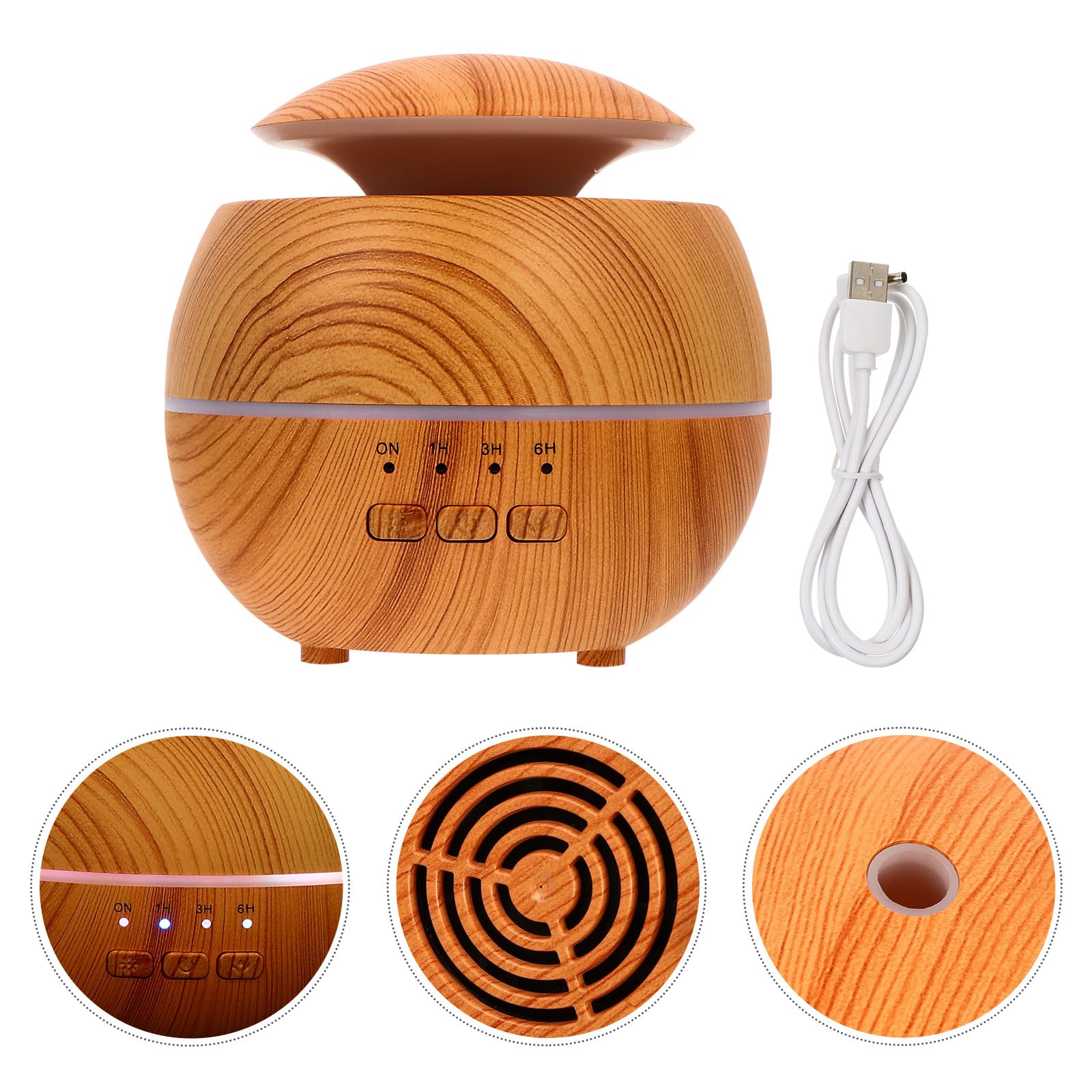 Aroma Diffusor 120ml aus Pp und Abs mit LED Licht, für Yoga und Büro