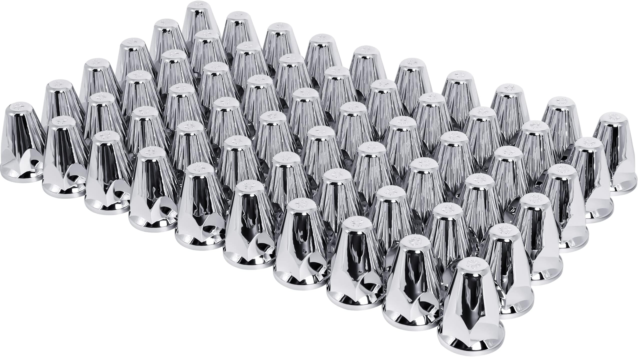 Amazon.com: 33MM Chrome ABS Plastic with Flange Push on Pointed Lug Nut ...