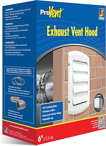 Miniatura 2 de Dundas Jafine BLH6WZW Campana de ventilación con rejillas, 6 pulgadas, color blanco