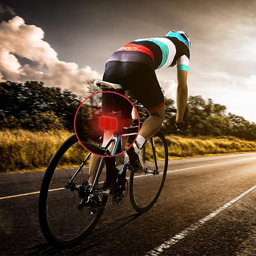 Miniatura 6 de HESTYA Reflectores de radios de rueda delantera y trasera, 4 piezas para manillar y tija de sillín Reflectores de advertencia de seguridad de