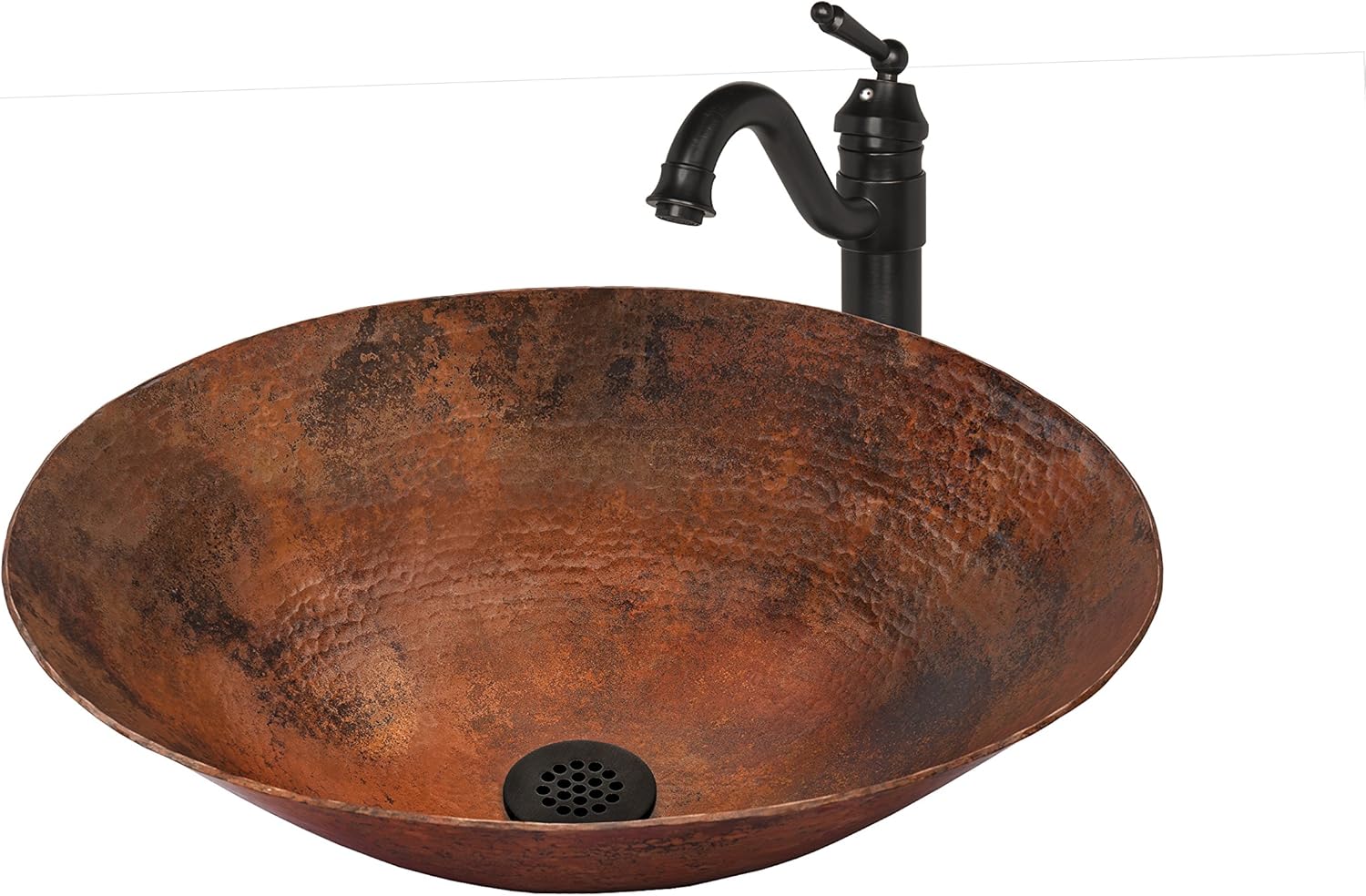 Novatto BILBOA Copper Vessel Sink Set, Oil Rubbed Bronze