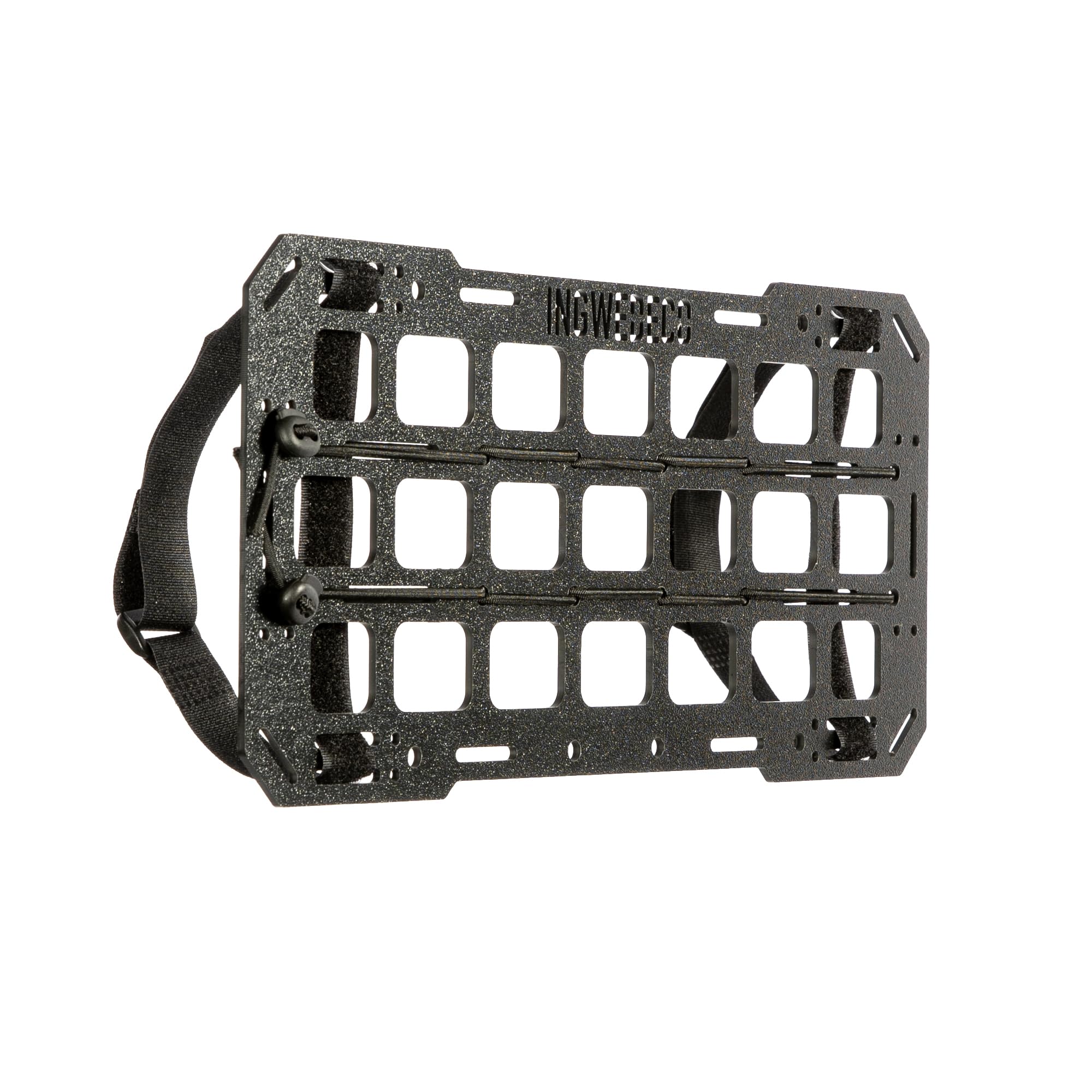 INGWEDECO ABS Rigid Molle Visor Panel Organizer - Universal Tactical Gear Rack for Car/SUV/Truck, EDC Pouch & Tool Holder, Heavy-Duty Vehicle Storage System