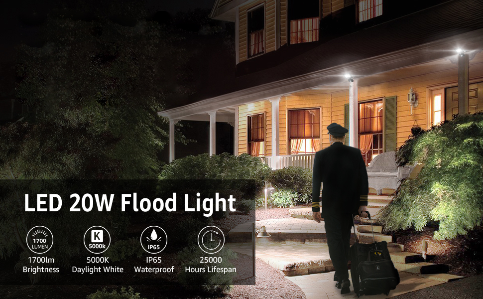 Lepro Lot De 2 Lampes Solaires D'extérieur Super Lumineuses De 1000 Lm Avec Détecteur De Mouvement, étanche IP65, Grand Angle De 270 °, Lumières De Sécurité Extérieures Pour Cour, Jardin, Garage