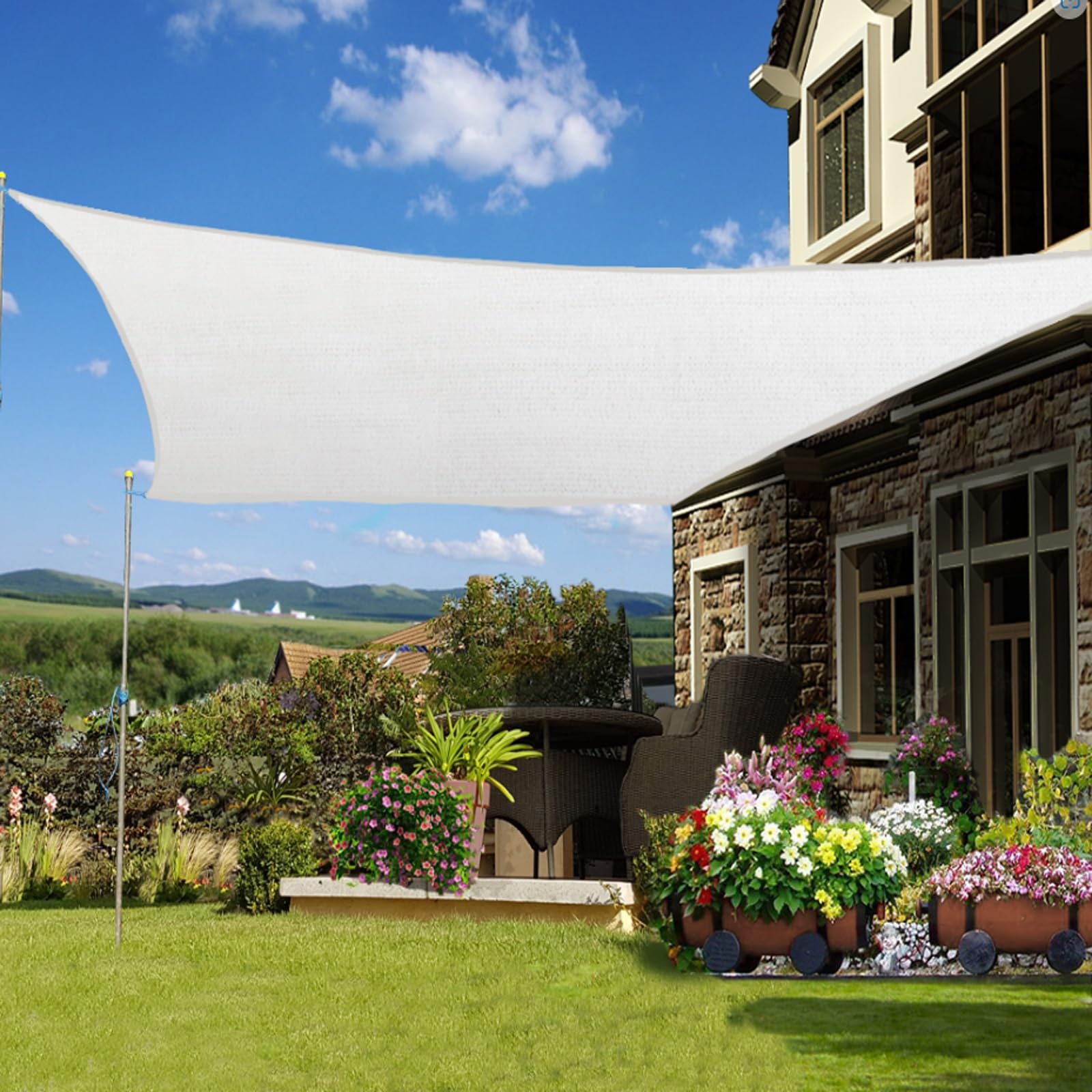 Generic 90% Shading Shade Cloth 3.3X45.9FT 9.9X23FT 16.4X39.4FT 26X59FT Sun Shade Net White Shade Cover for Greenhouse Cover Patio Plant Flower Chicken Coop (Size : 23x45.9ft), IYYPVRUVP-23X45.9FT