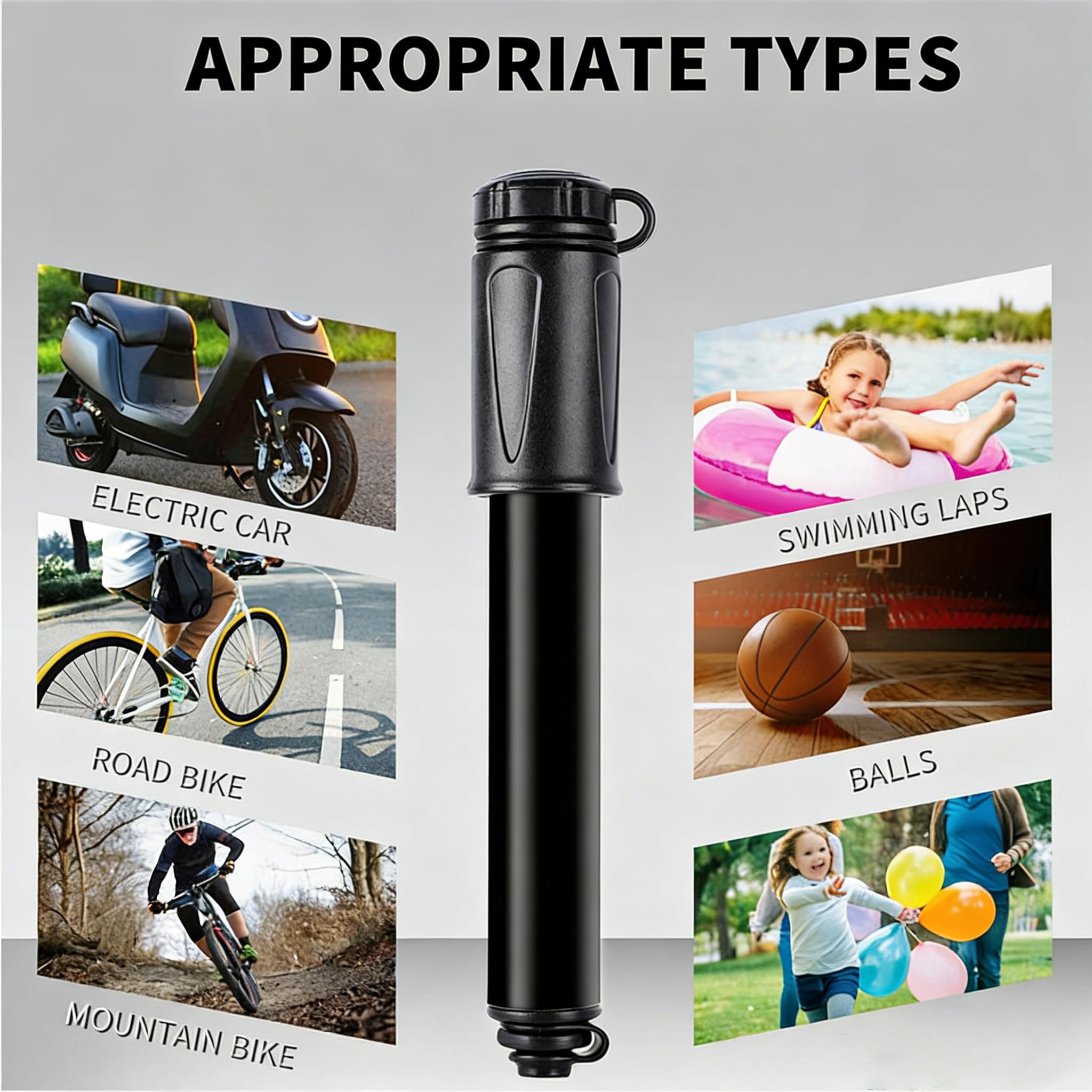 Mini pompa per bicicletta LEBEXY con valvole Presta e Schrader, portatile ad alta pressione 100 PSI