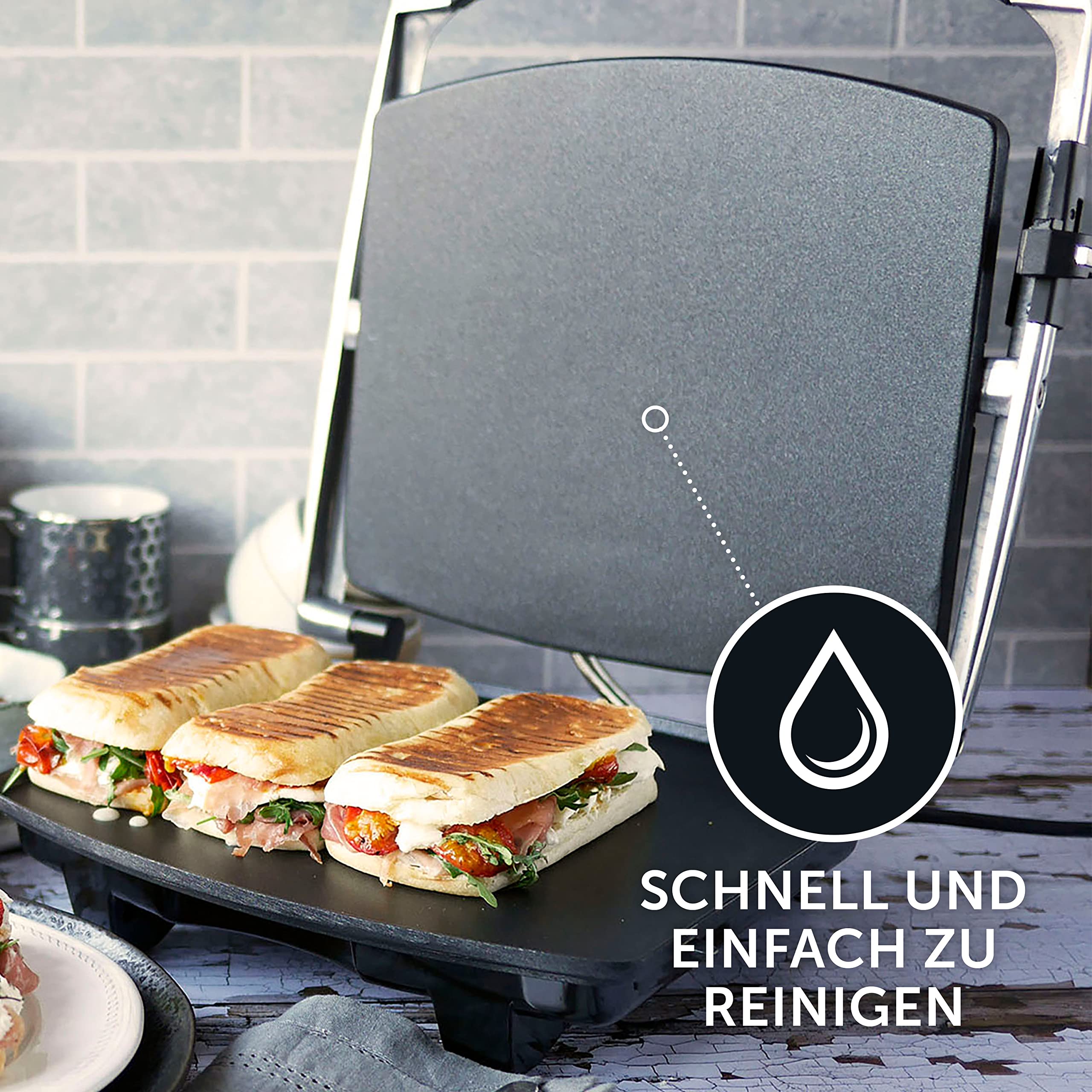Breville Sandwich/Panini Press & Toastie Maker | 4-Slice | Stainless Steel [VST026X]