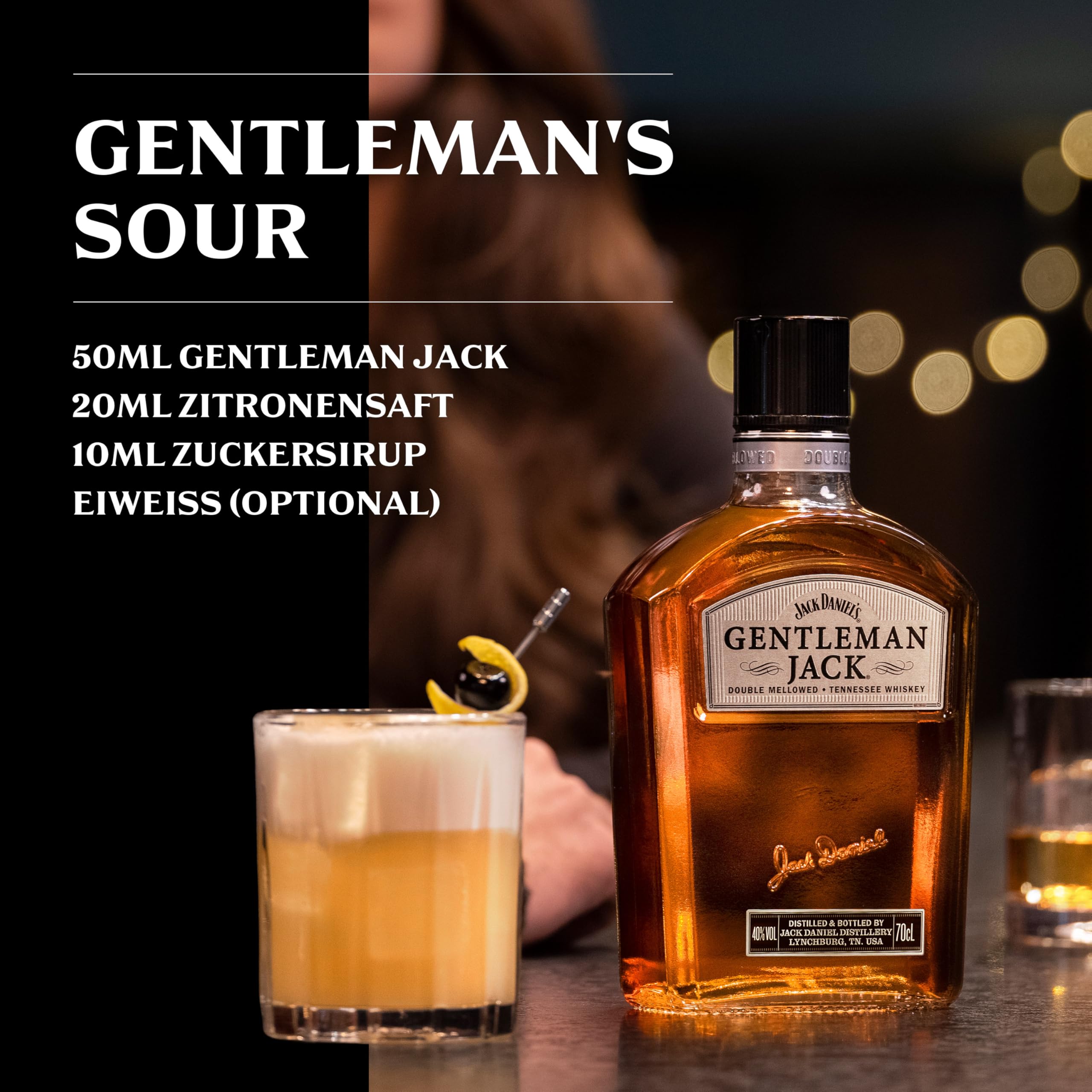Jack Daniel's Gentleman Jack - Tennessee Whiskey -‎ Ein hochwertiges Geschenk - Ein Mix aus Karamell, Minze und dunklen, reifen Äpfeln - 0.7L/40% Vol.