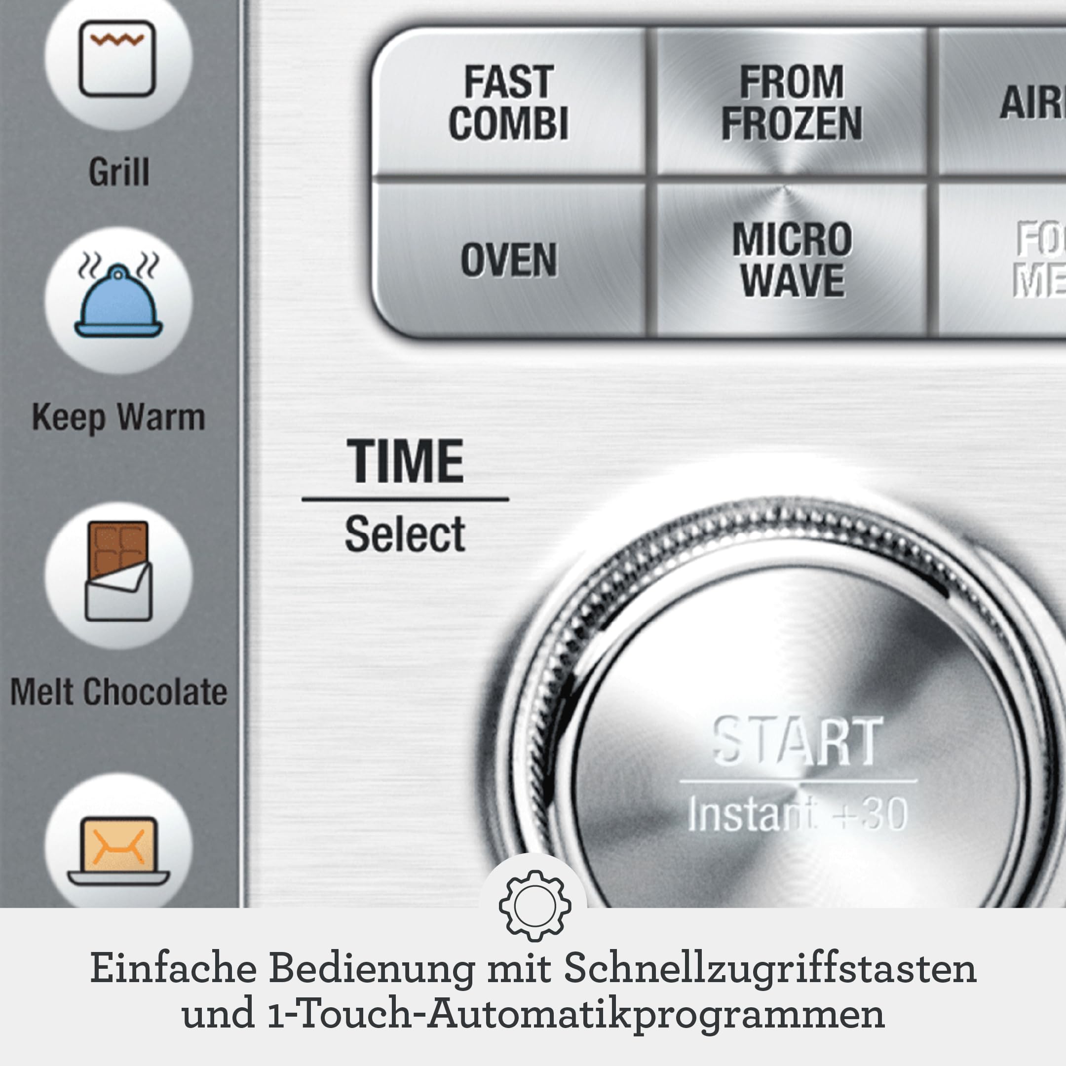 Sage Combi Wave 3 in 1 Heißluftfritteuse Konvektionsofen Mikrowelle Gebürsteter Edelstahl