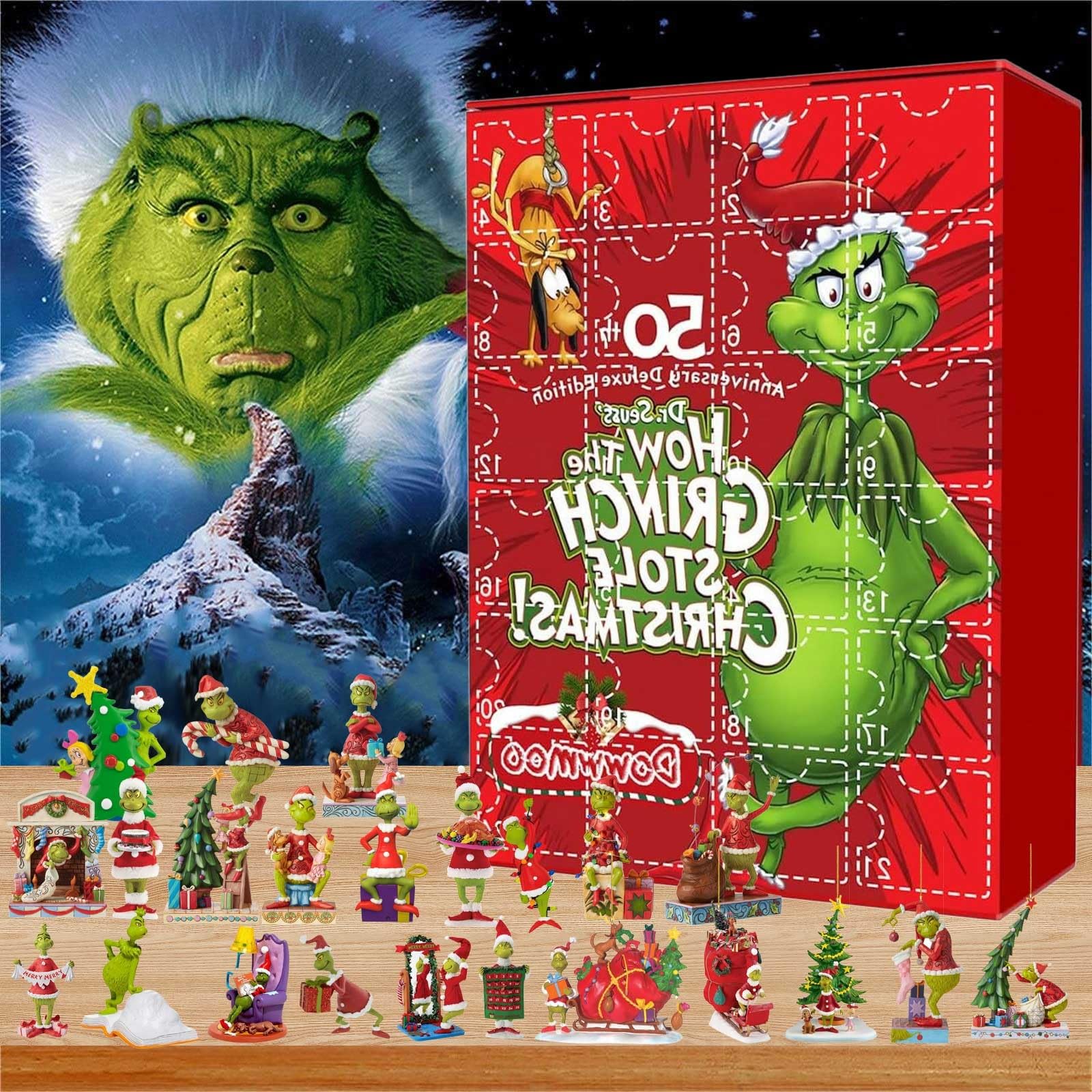Buy 2023 Christmas Grinch Advent 24 Days Countdown Advent with 24 Pcs
