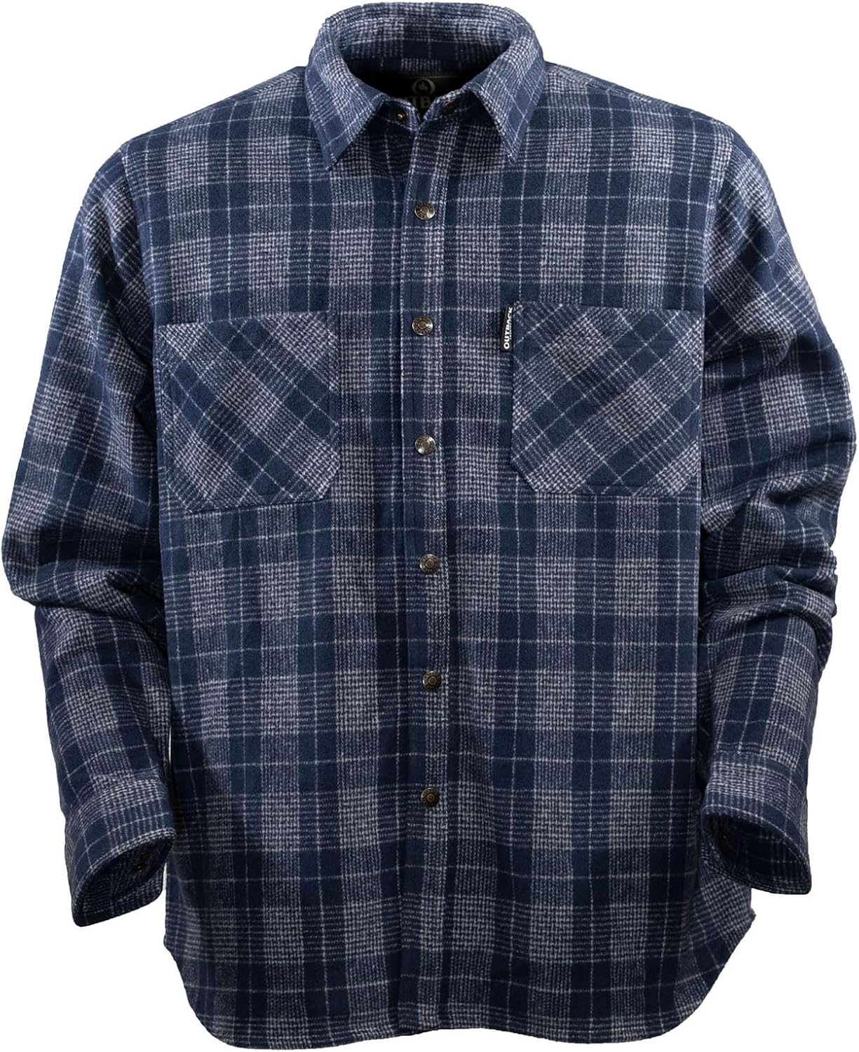 Outback Trading Men's 42667 Clyde UV Protective Snap Front Long Sleeve Western Work Big Shirt