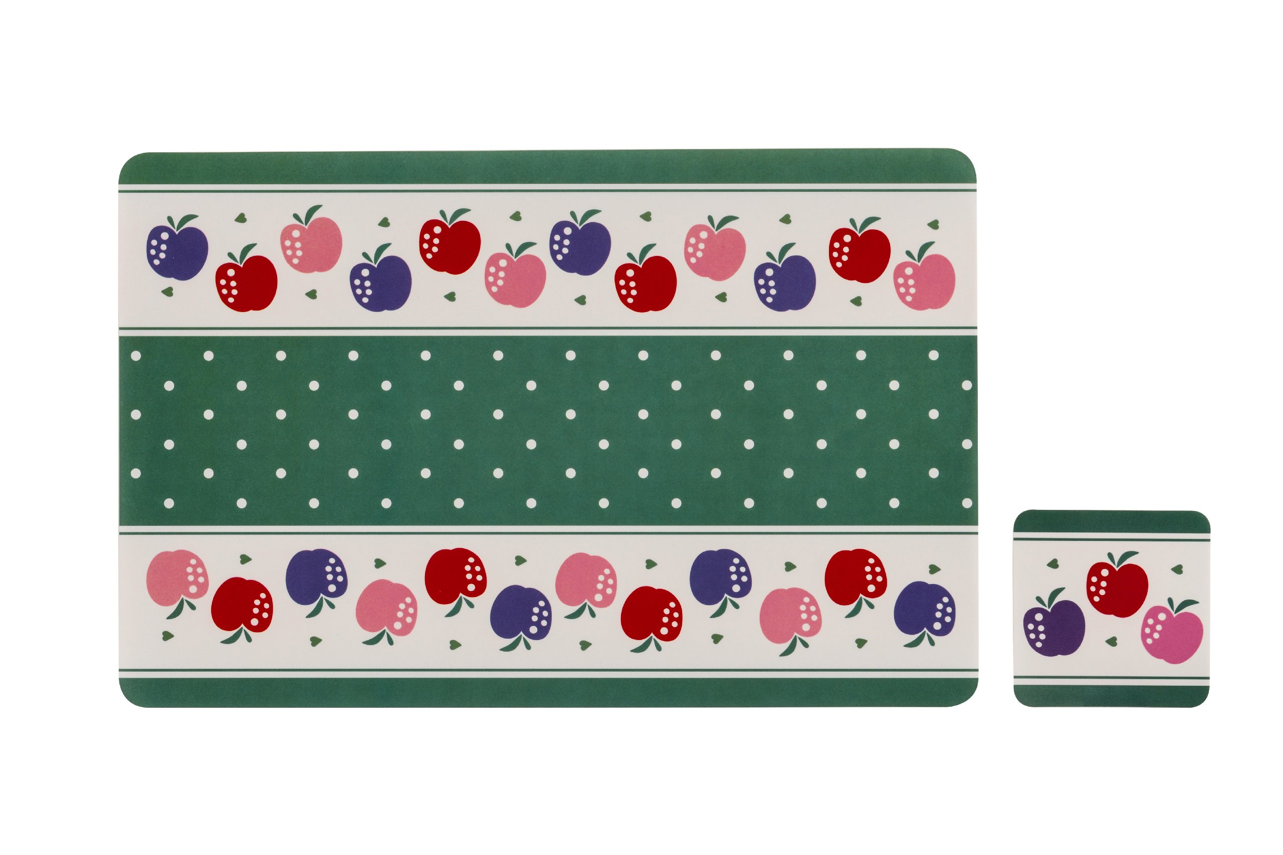 Orsina Set Of Four Candy Apple Placemats And CoastersDurable Heat-Resistant Table Mats With Matching Coasters from B&Q