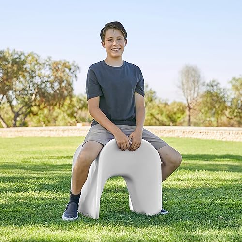 Miniatura 11 de ECR4Kids Asiento ondulado, altura del asiento de 18 a 19.6 pulgadas, taburete de perca, gris claro, paquete de 2