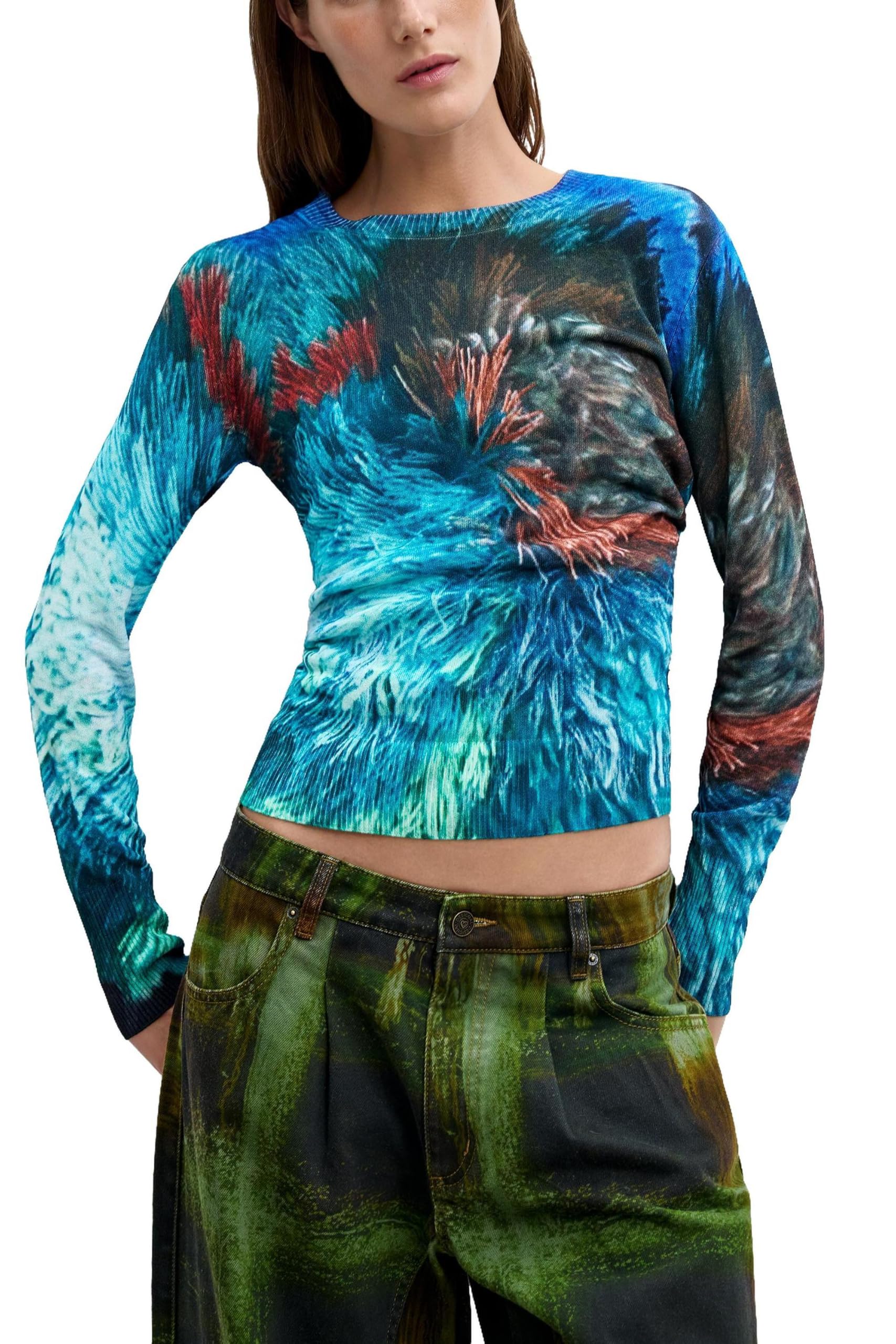 Desigual Damen Blau Jers_pompom_lacroix -Sweatshirt, Xl