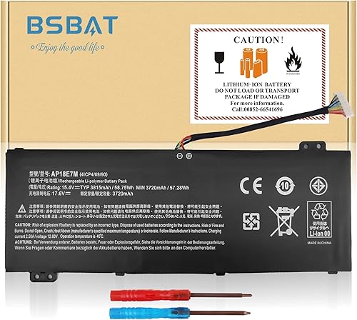 AP18E7M AP18E8M - Batería para laptop compatible con Acer Nitro 5 AN515-54 AN517-51 Nitro 7 AN715-51 Aspire 7 A715-74G Predator Helios 300 PH315-52 disponible en Yaxa Colombia