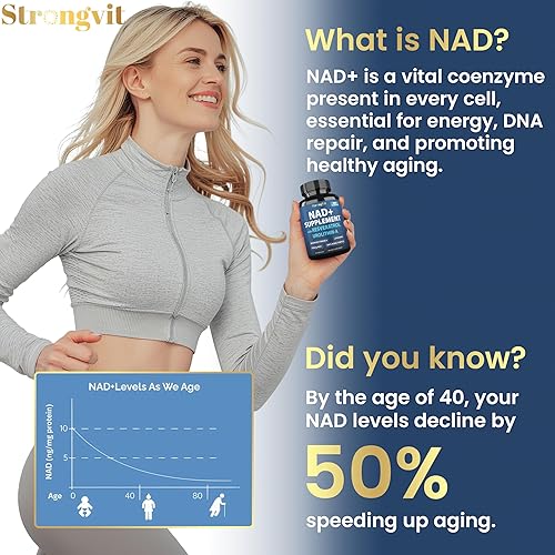 Miniatura 2 de Suplemento NAD con resveratrol y urolitina A, complejo antienvejecimiento para mujeres y hombres. NAD Liposomal Plus, 1000 mg de refuerzo de NAD+,