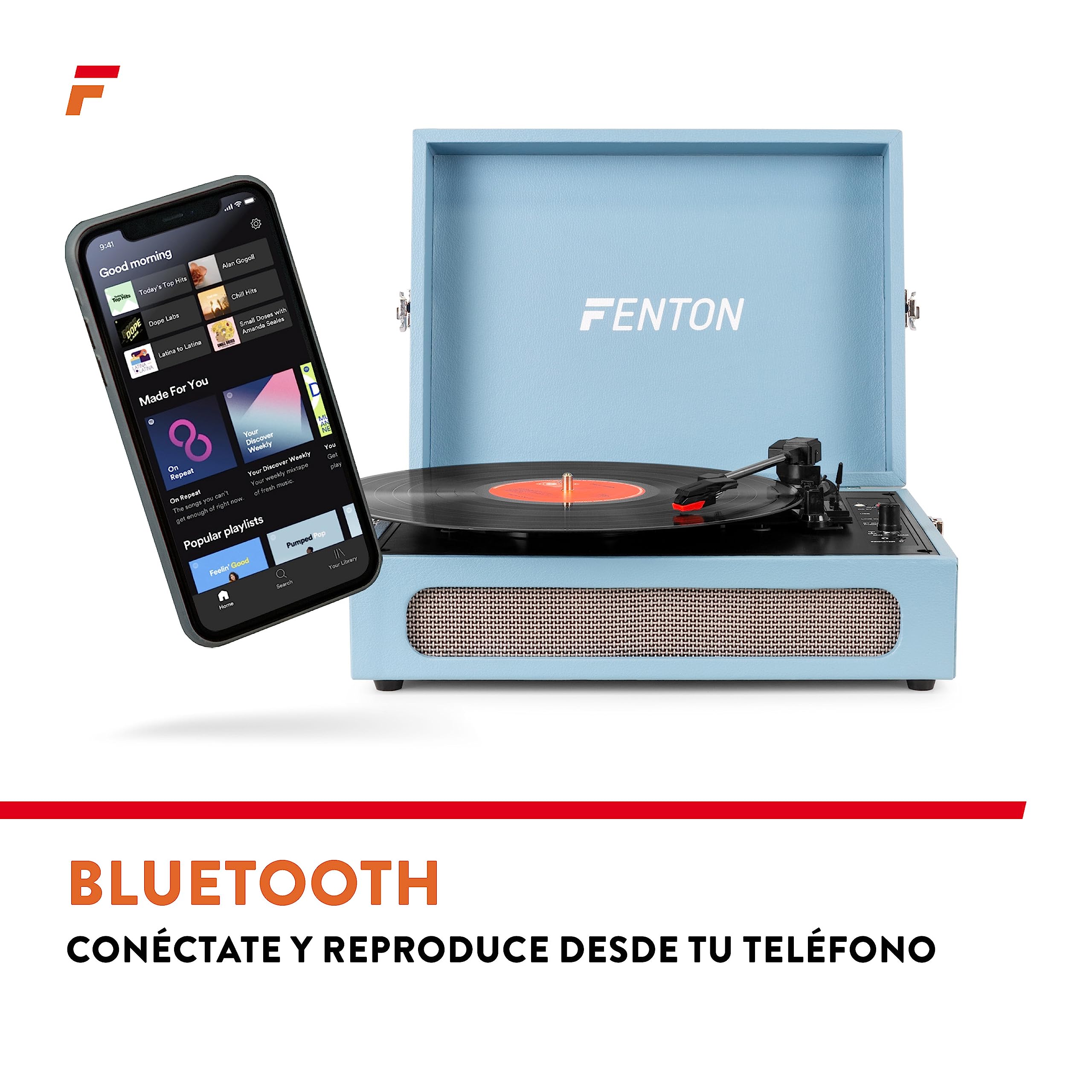 Tocadiscos Create Tocadiscos De Vinilo Fenton RP173 Tocadiscos