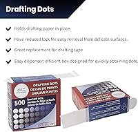 Vista 5 de Pacific Arc Puntos de dibujo profesionales en blanco 7/8 ", rollo de 500 puntos por caja