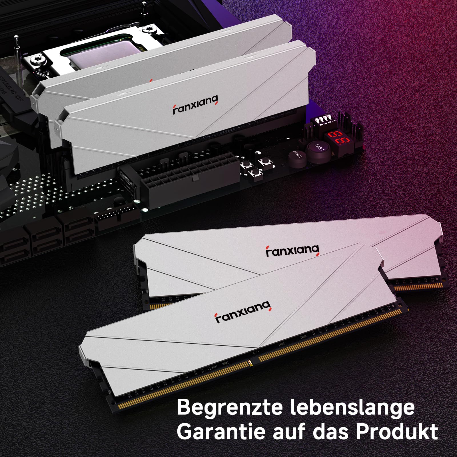 fanxiang DDR4 RAM 16GB (2x8GB) 3200 MHz, CL16 1.35V AMD & Intel XMP 2.0 | 288-Pin UDIMM，Desktop Arbeitsspeicher，Non-ECC，Silber