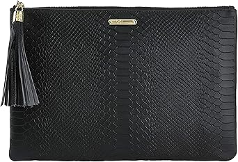 GiGi New York Handcrafted Womens Leather Uber Embossed Python 