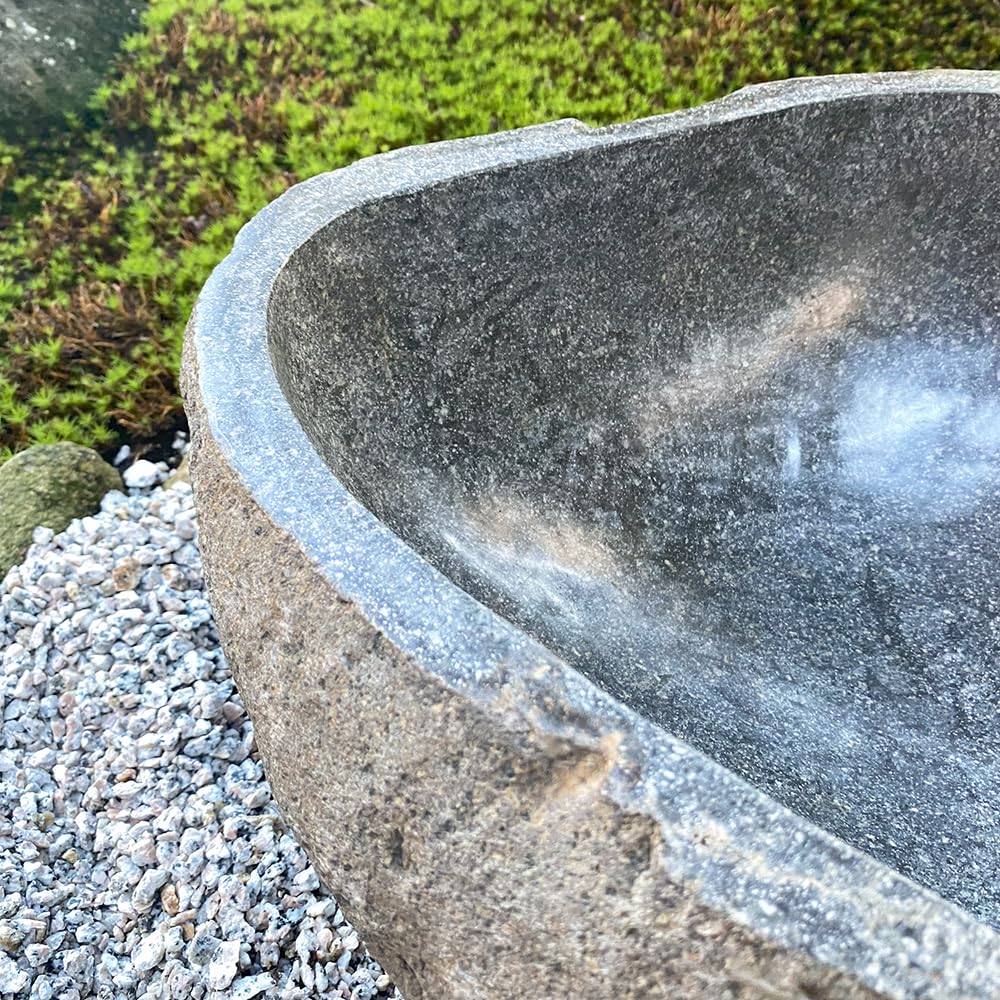 Amazon.co.jp: つくばい 蹲 手水鉢 石 鉢 水鉢 睡蓮鉢 スイレン鉢 ハス