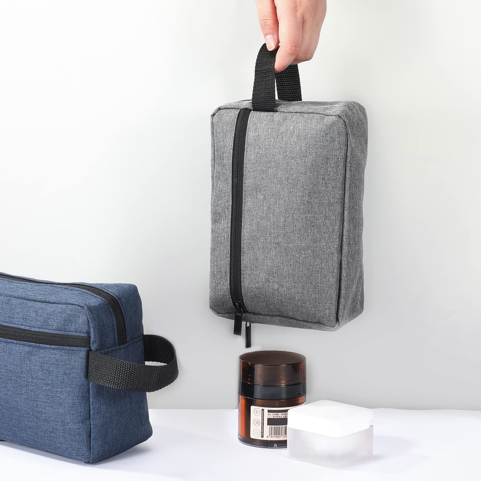Sanwuta 8-Piece Travel Toiletry Bags with Handles, Oxford Cloth, 4 Colors