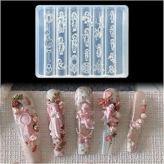 3D Angel Nail Art Molds Virgin Mary Design, Silicone Nails Tool Y2k Decoration