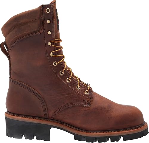 Miniatura 6 de Thorogood Logger Series - Botas de trabajo impermeables con punta de acero aisladas de 9 pulgadas para hombre, cuero de primera calidad con